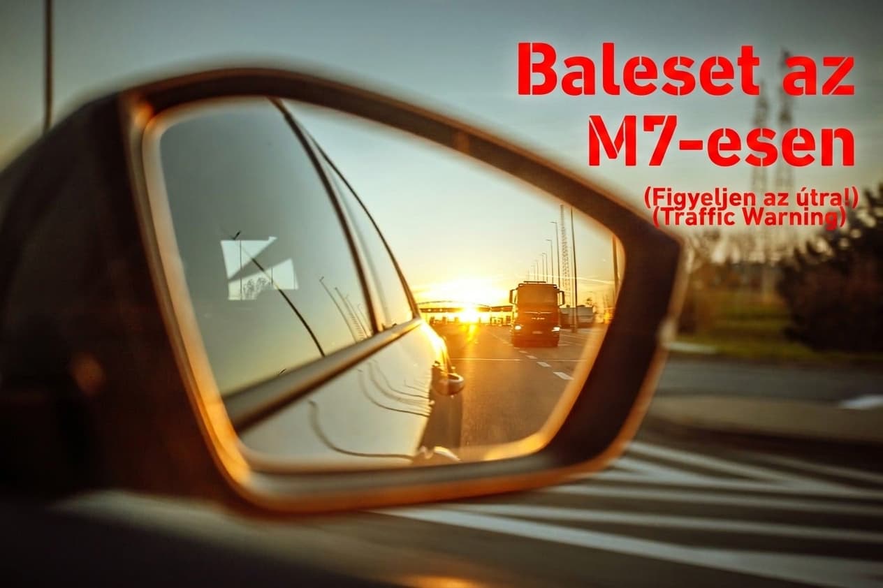 Baleset az M7-esen: árokba csapódott egy autó Nagyrécse térségében