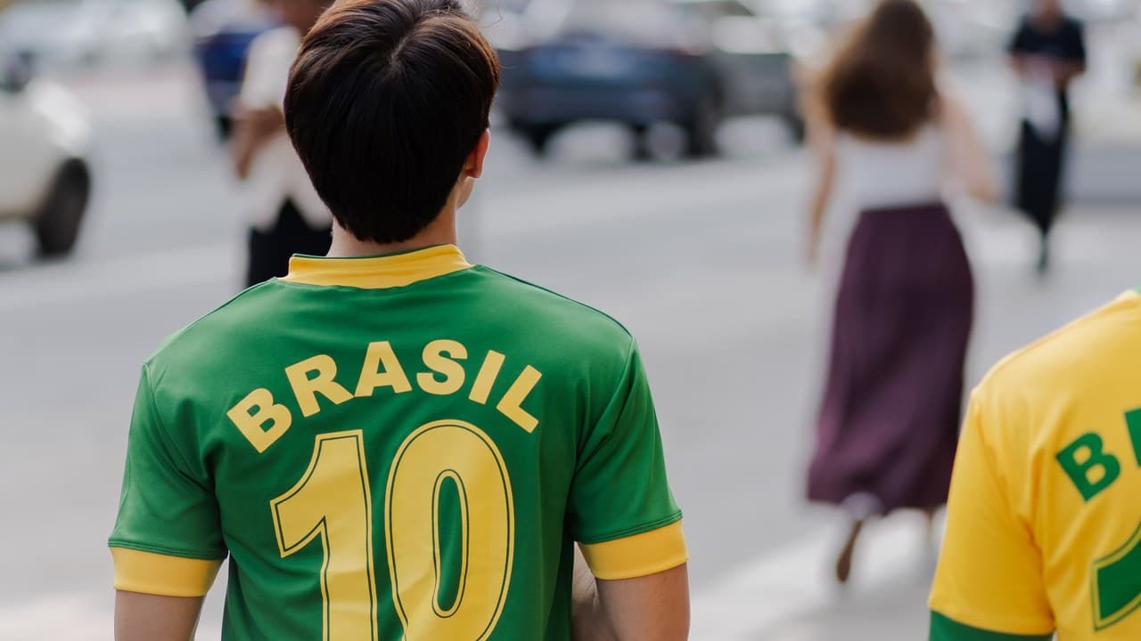 A brazil zászló zöld, sárga és kék színekkel, Ordem e Progresso felirattal. – 2. kép