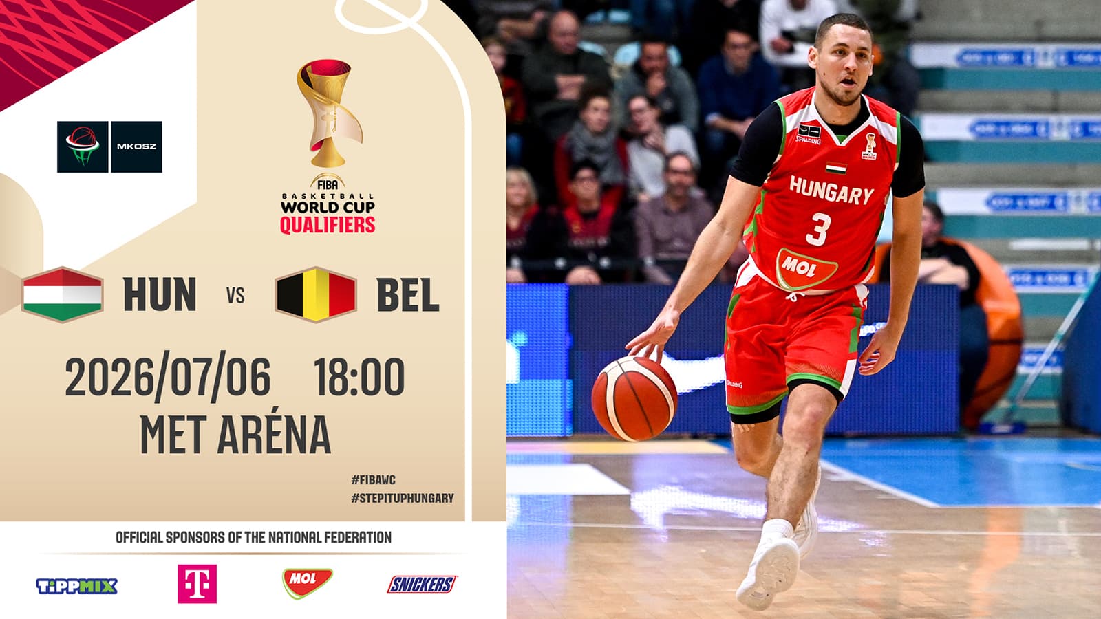 Fehérváron játszik vb-selejtezőt a magyar kosárválogatott Belgium ellen