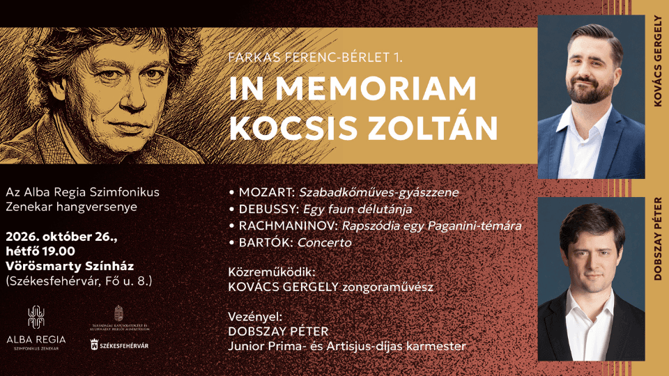 Mozarttól Bartókig: Kocsis Zoltánra emlékezik az Alba Regia Szimfonikus Zenekar