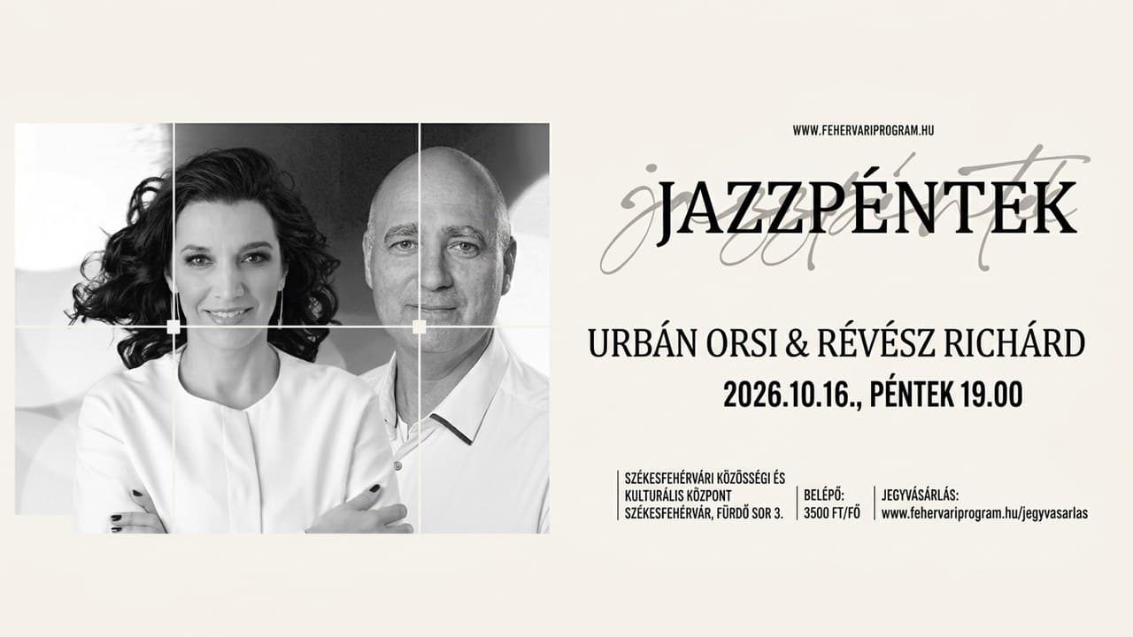 Urbán Orsi és Révész Richárd jazz koncert plakátja, Jazzpéntek eseményre.