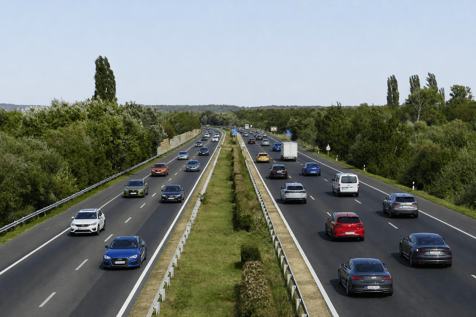 Drónos ellenőrzés az M7-esen: 15 sofőrt állítottak ki a leállósáv miatt