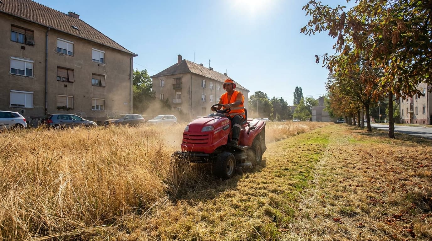 Tűzveszély miatt folyamatos kaszálás zajlik Székesfehérváron