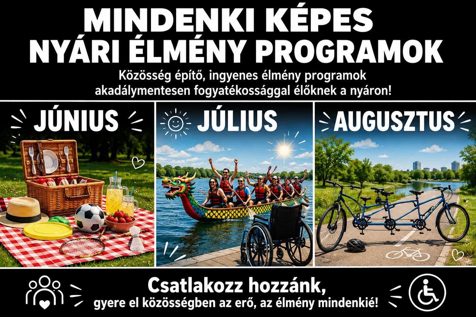 Szabad ég, vízpart és közös tekerés: akadálymentes nyári élmények a Velencei-tó partján