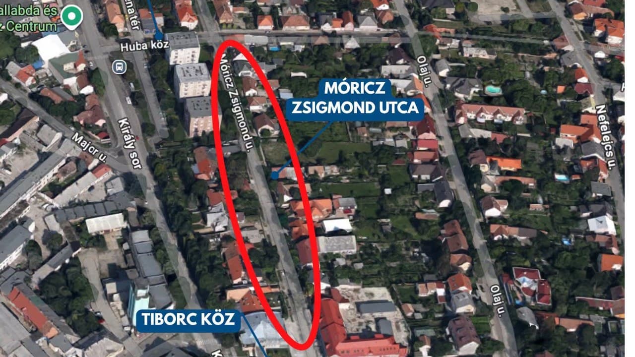 Október 20-tól egyirányú a Móricz Zsigmond utca Huba és Tiborc köz közötti szakasza