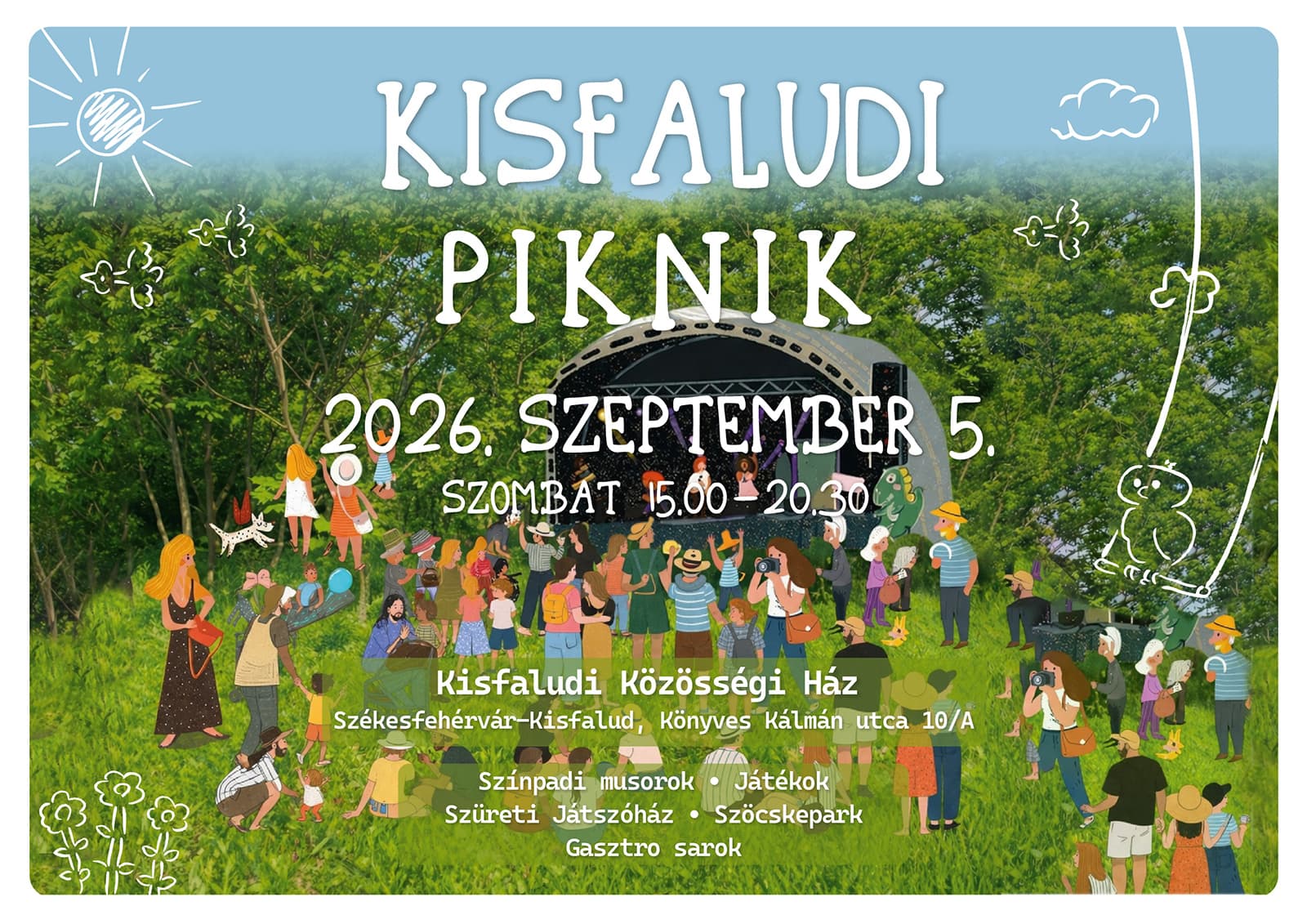 Buborékok, Legó és boszorkány-óra: családi piknik Kisfaludon